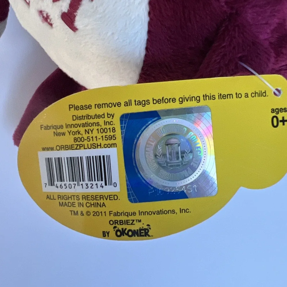 Texas A&M 2011 Football Plush Dog Reveille Orbiez Sports Maroon & White 6